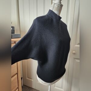 Philosophy Dolman Sleeve Black Sweater Size Large